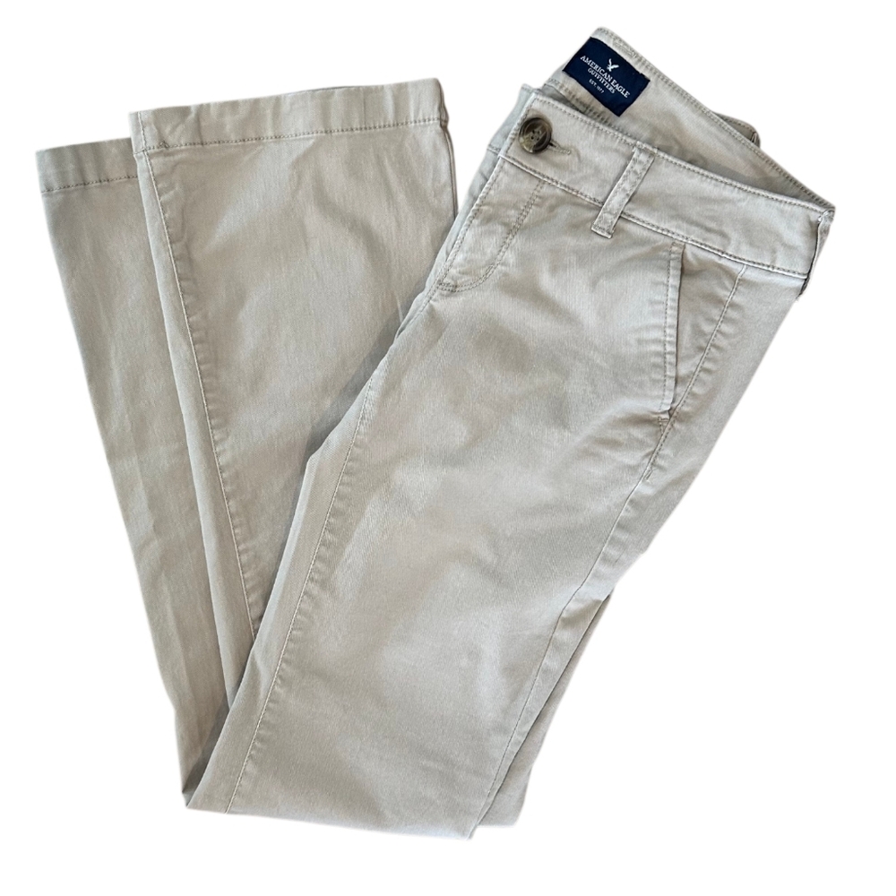 American Eagle Kick Boot Pants – Khaki – Size 0 - Picture 7 of 7